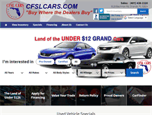 Tablet Screenshot of cfslcars.com